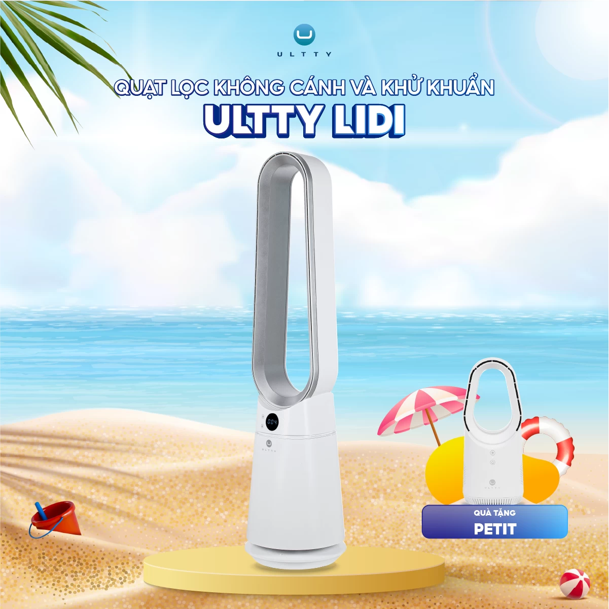 Quạt không cánh và khử khuẩn UVC - U ULTTY LIDI