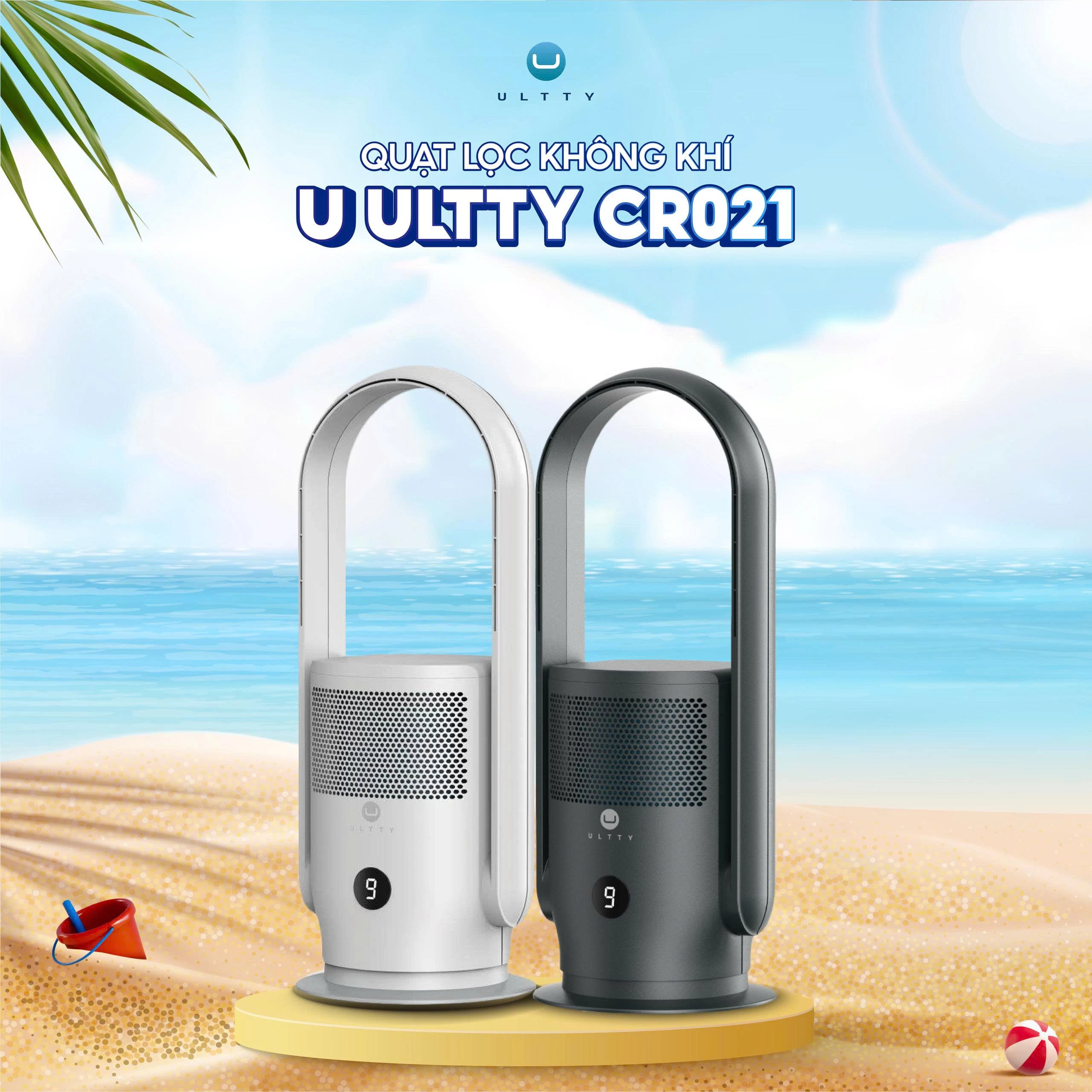 Quạt Lọc Không Khí U-ULTTY CR021, Công Nghệ Bội Khí, Chế Độ Làm Mát 9 Cấp, Bộ Lọc HEPA H13 Loại Bỏ 99,97% Bụi Mịn, Vi Khuẩn, Virut