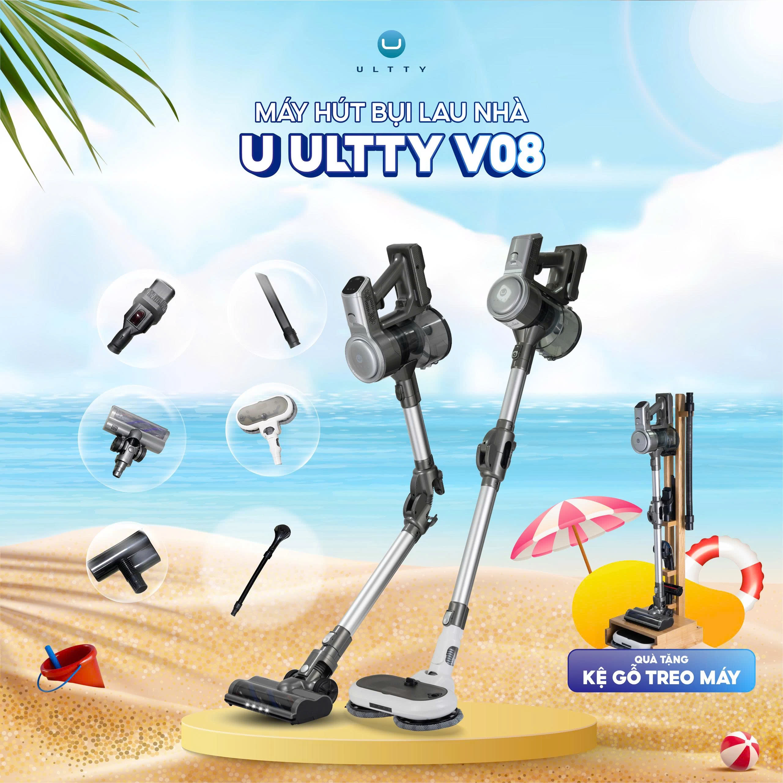 Máy Hút Bụi Và Lau Nhà U-Ultty V08 6in1