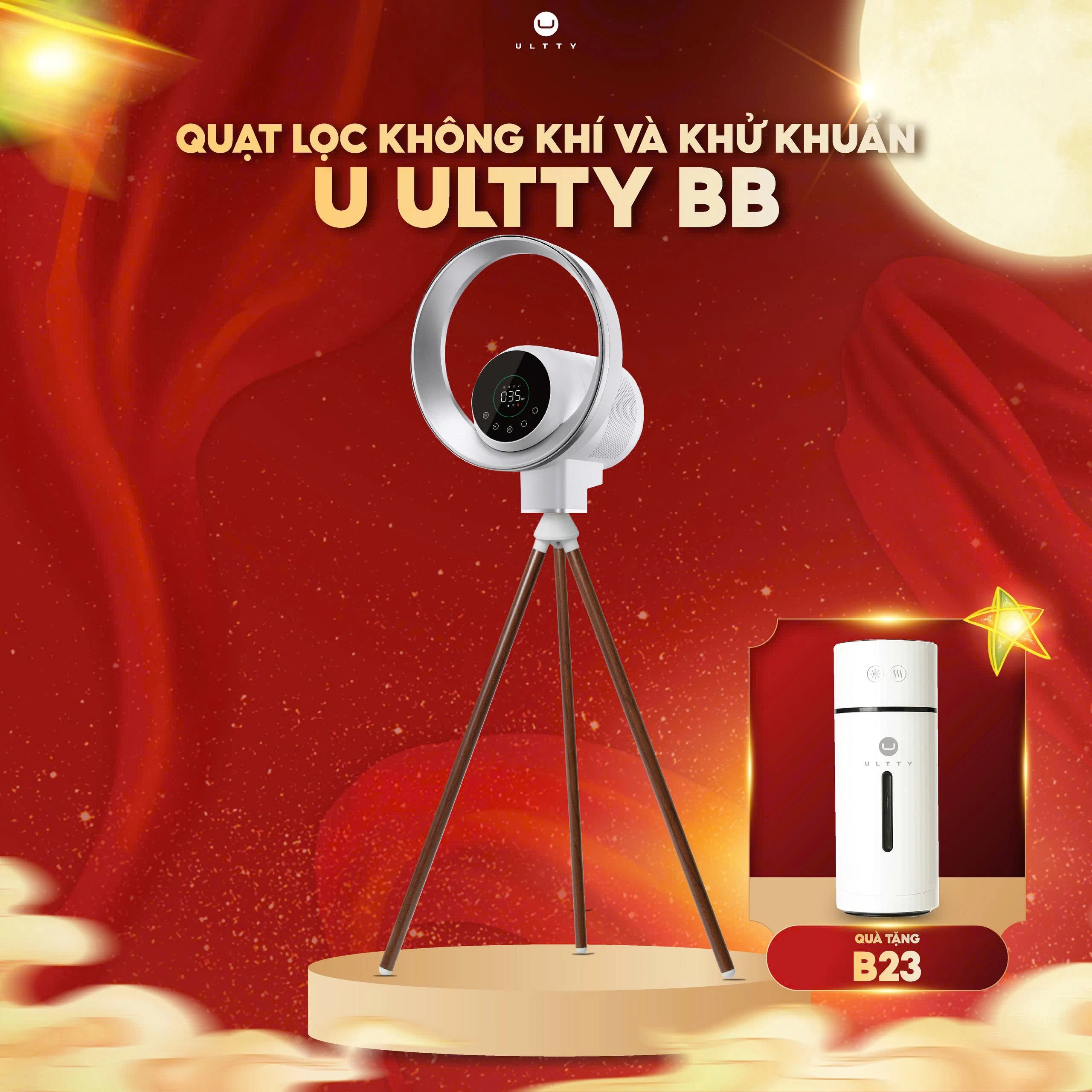 Quạt lọc không khí và khử khuẩn U ULTTY BB màu trắng
