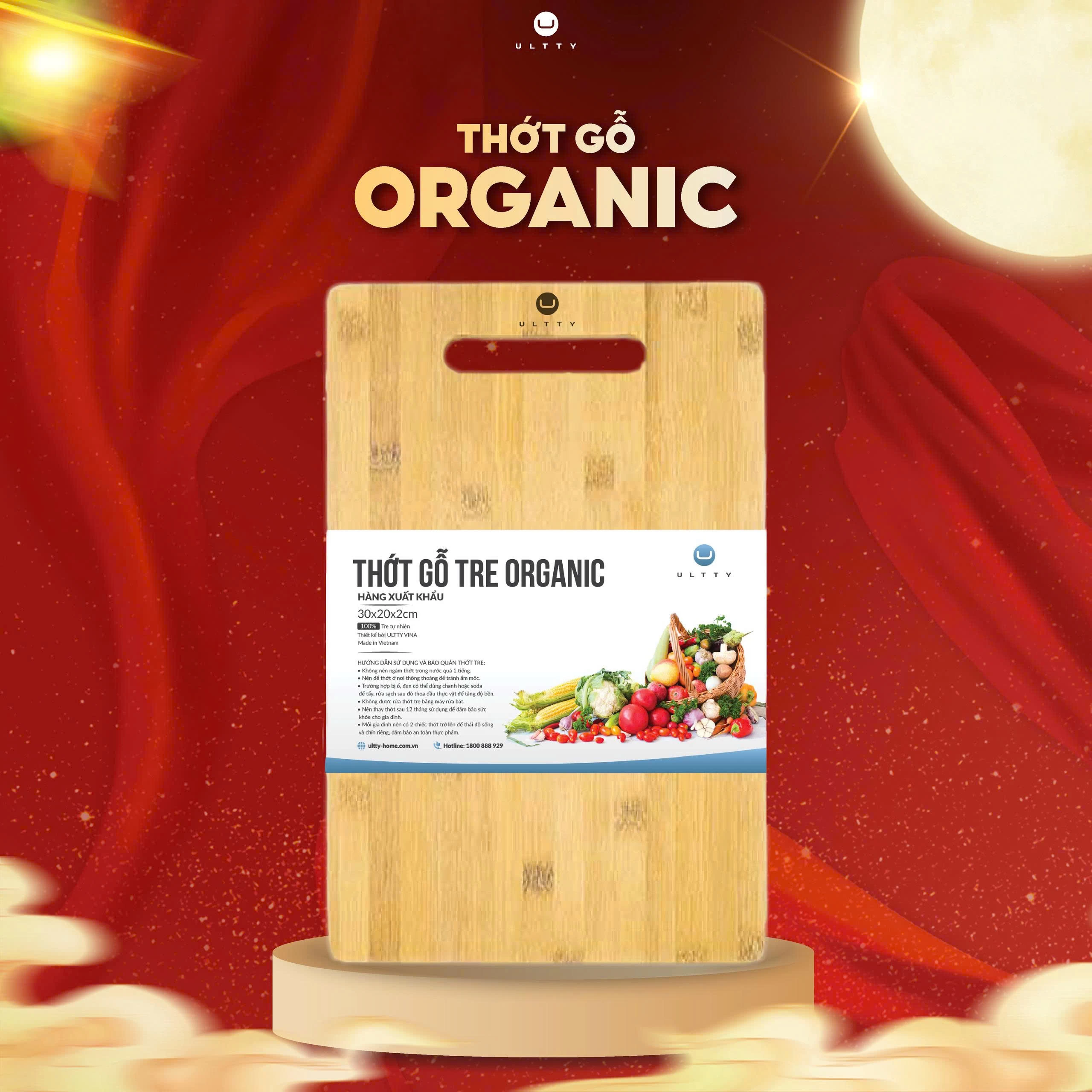 Thớt Gỗ Tre Organic U-Ultty – Hàng Xuất Khẩu