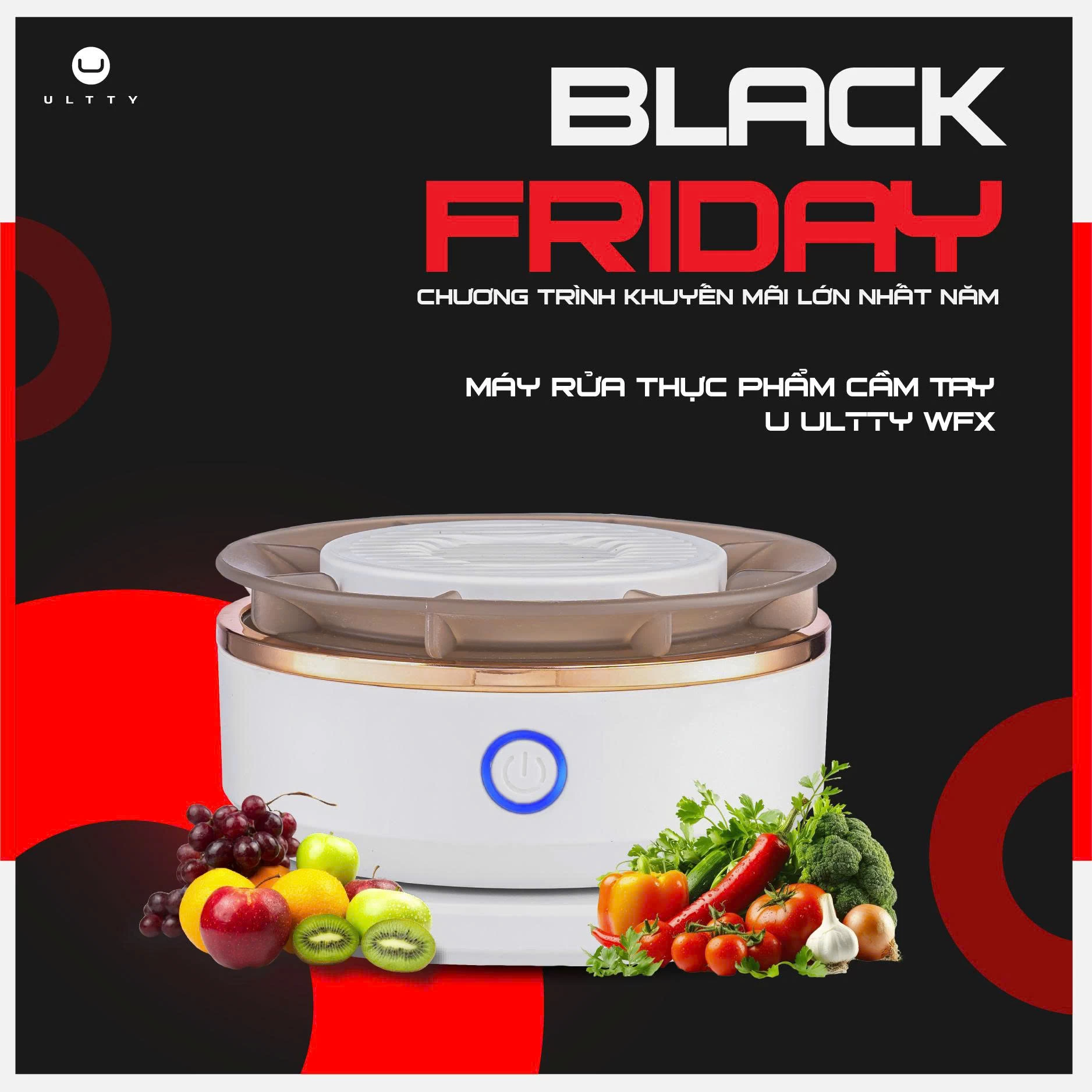 Máy rửa thực phẩm cầm tay U ULTTY model WFX