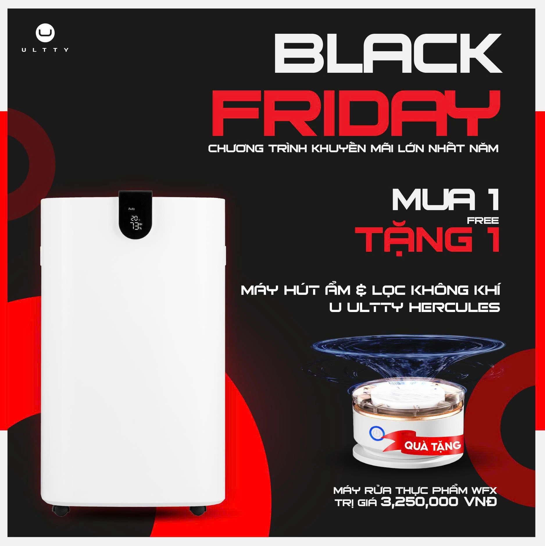 Máy hút ẩm và lọc không khí U ULTTY HERCULES