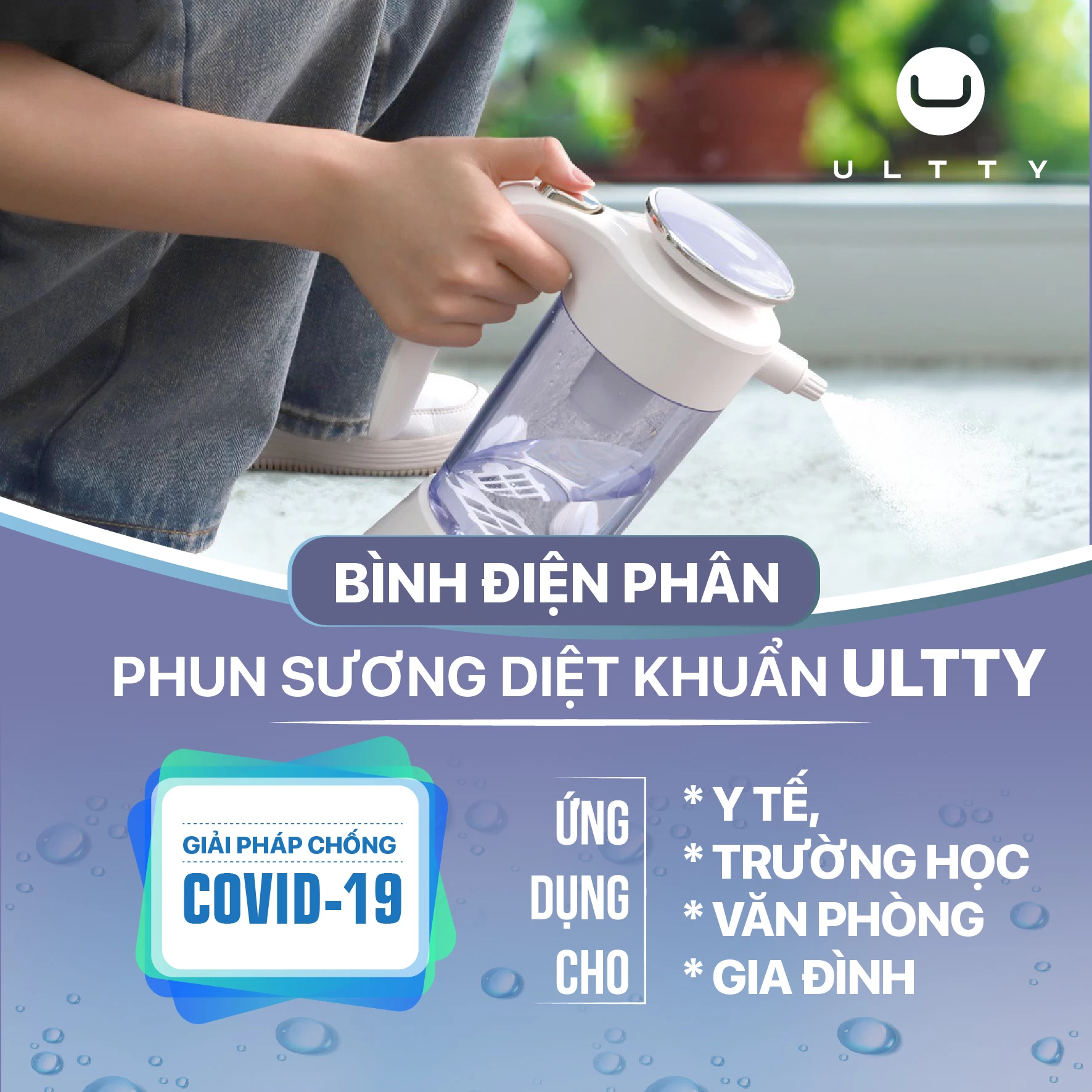 Bình Điện Phân U-ULTTY Sản Xuất Dung Dịch Diệt Khuẩn Anolyte, Diệt 99% Vi Khuẩn, Virut, Được Kiểm Định Bởi Viện Pasteur TP. Hồ Chí Minh