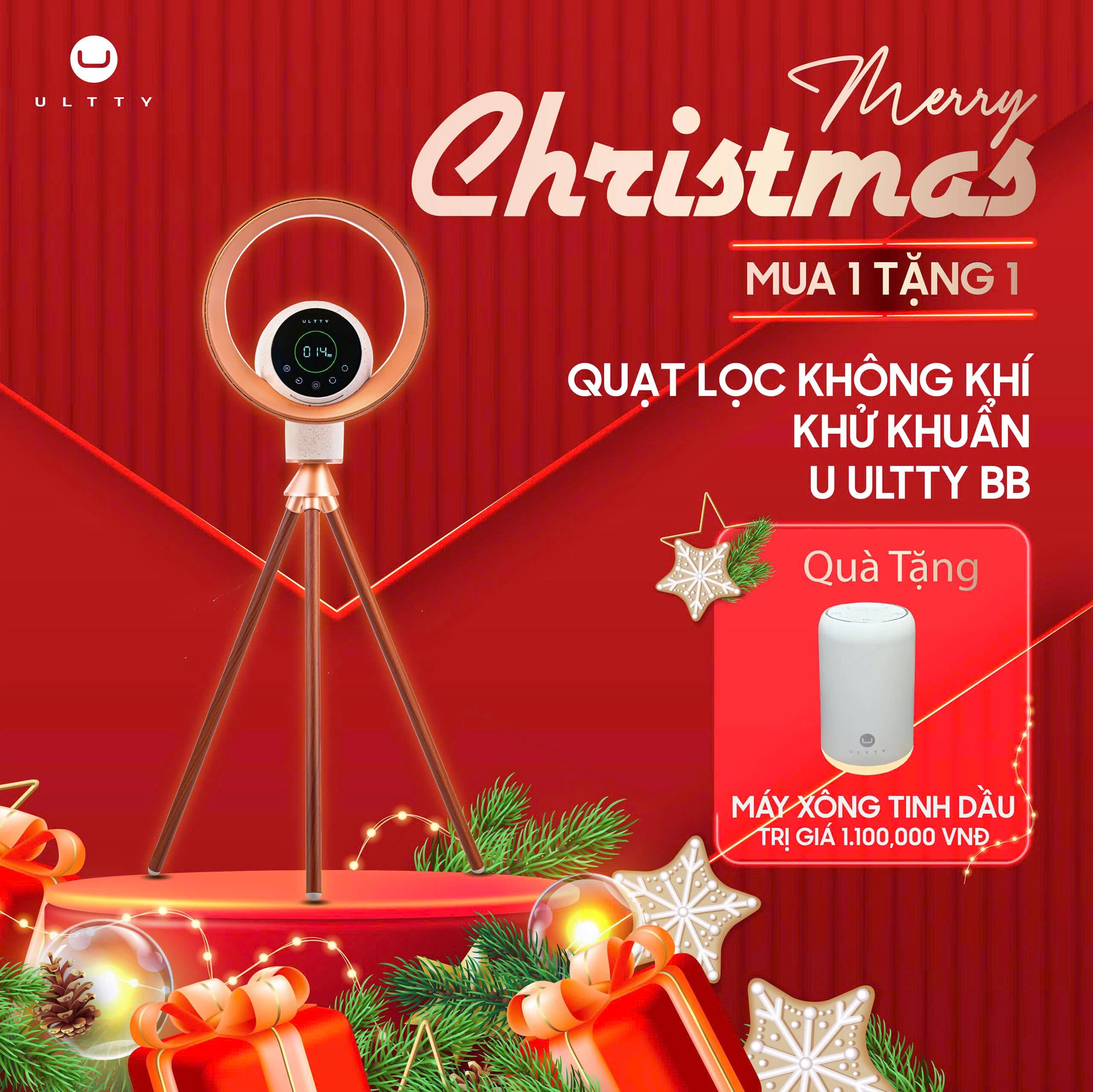 Quạt lọc không khí và khử khuẩn U ULTTY BB Róse Champagne