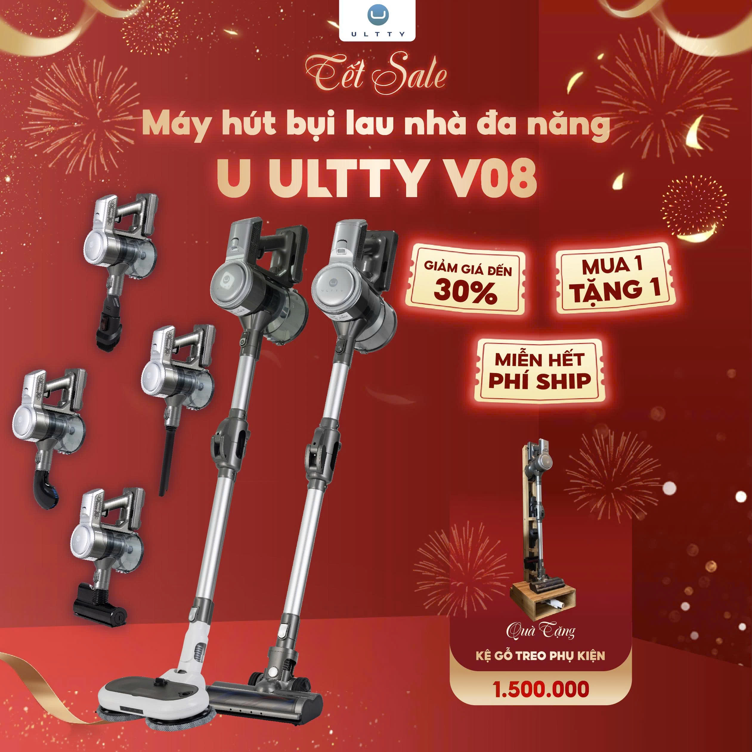 Máy Hút Bụi Và Lau Nhà U-Ultty V08 6in1