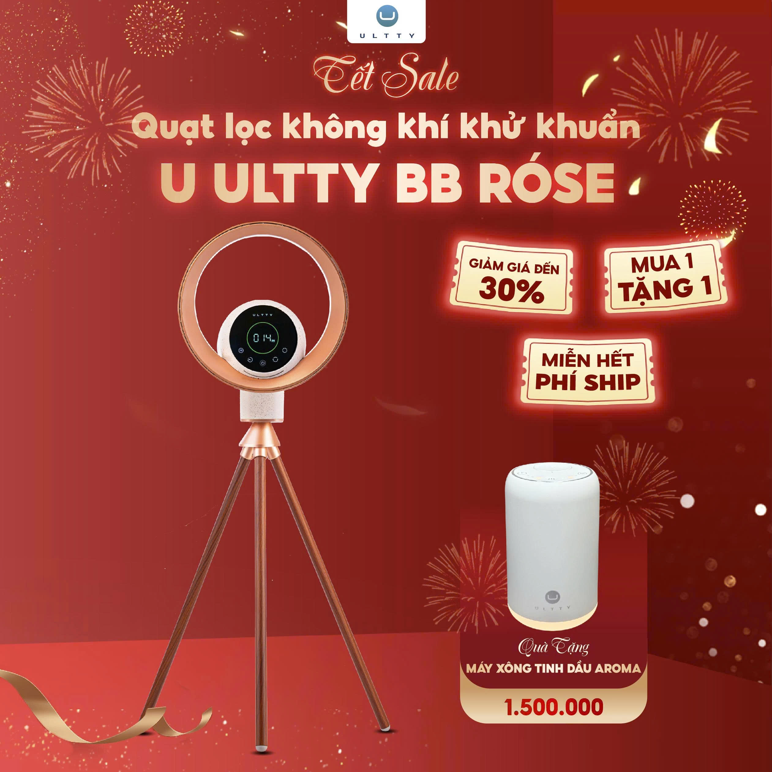 Quạt lọc không khí và khử khuẩn U ULTTY BB Róse Champagne