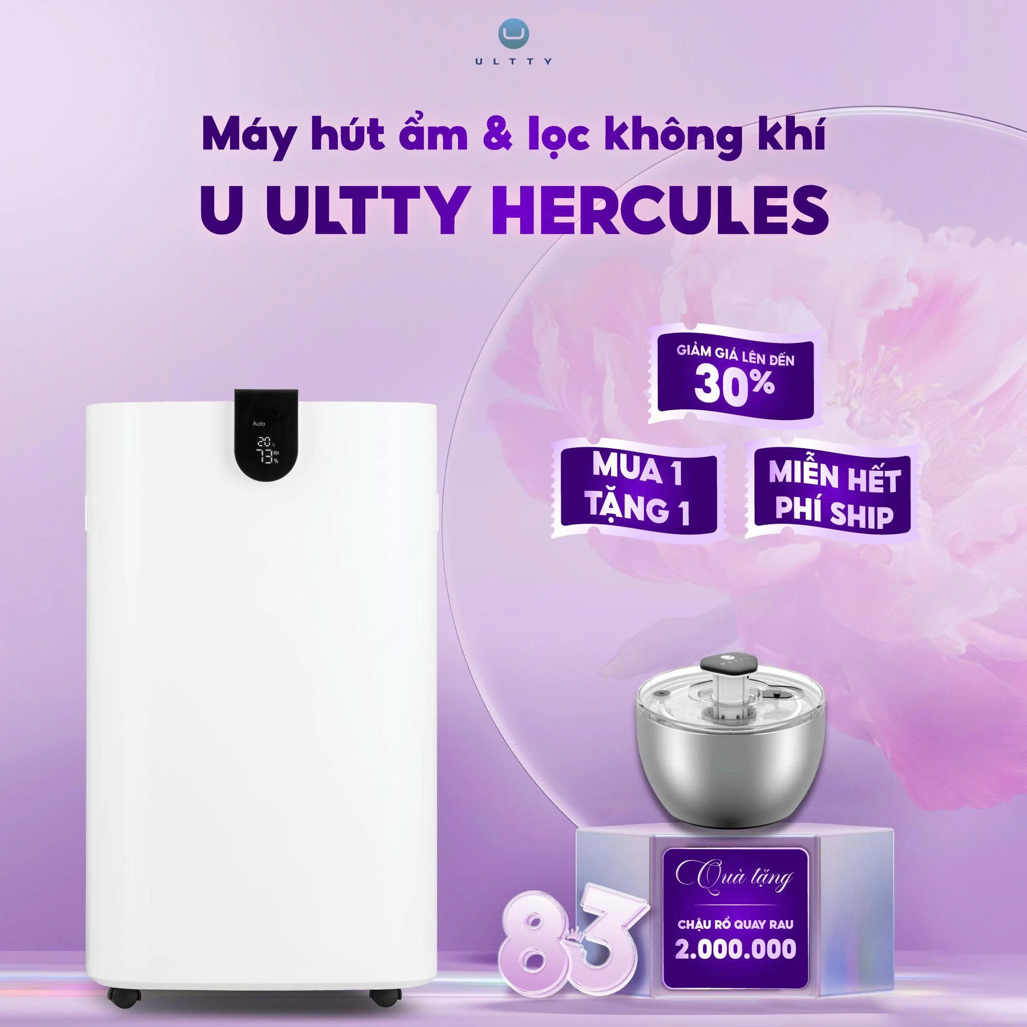 Máy hút ẩm và lọc không khí U ULTTY HERCULES
