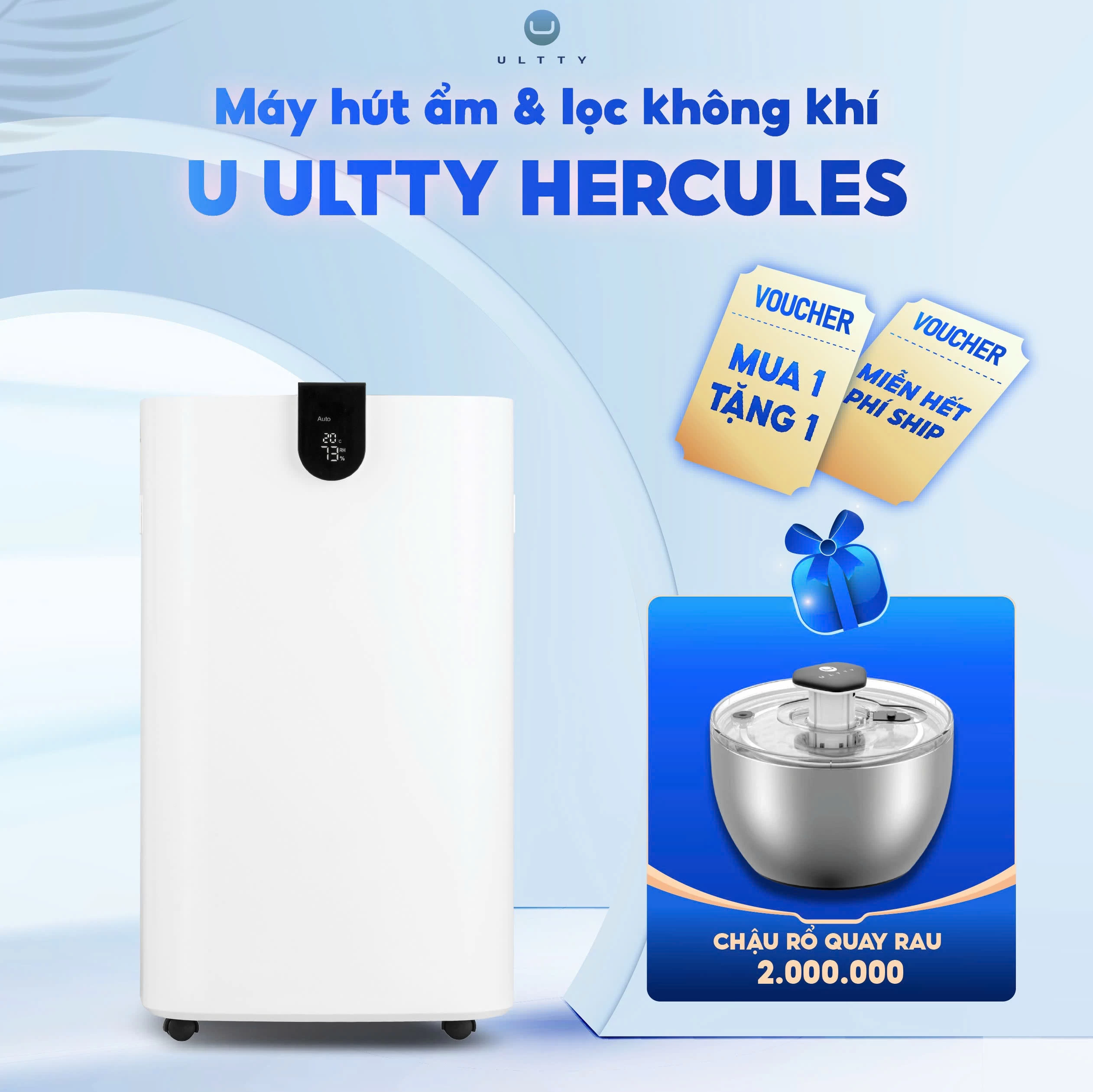 Máy hút ẩm và lọc không khí U ULTTY HERCULES