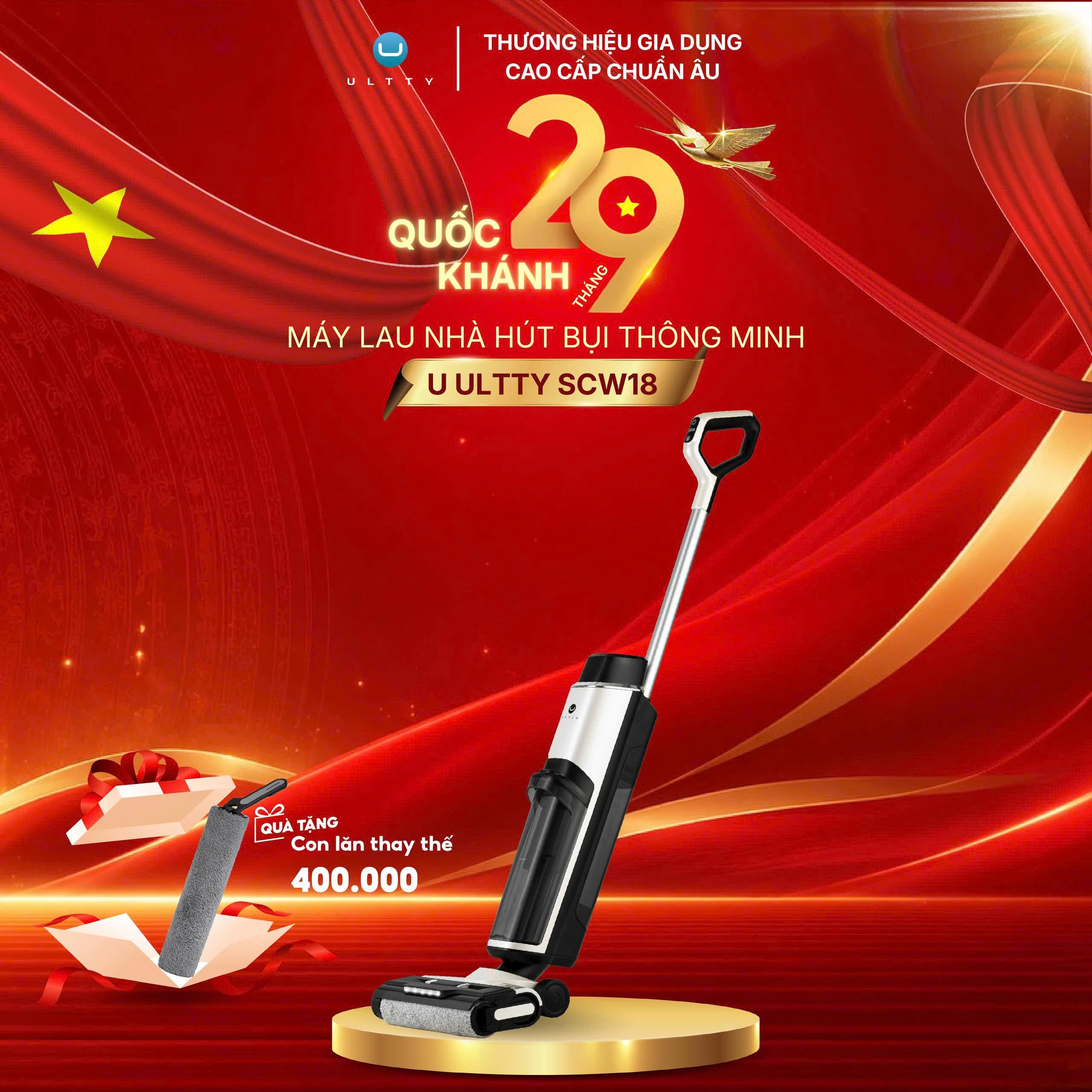 Máy Lau Nhà Hút Bụi Thông Minh U Ultty SCW18