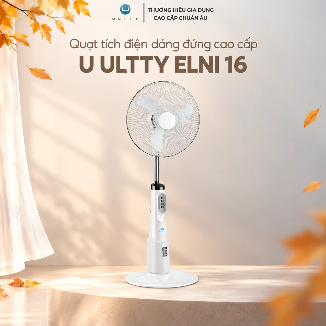 Quạt Tích Điện Dáng Đứng Cao Cấp U ULTTY ELNI 16