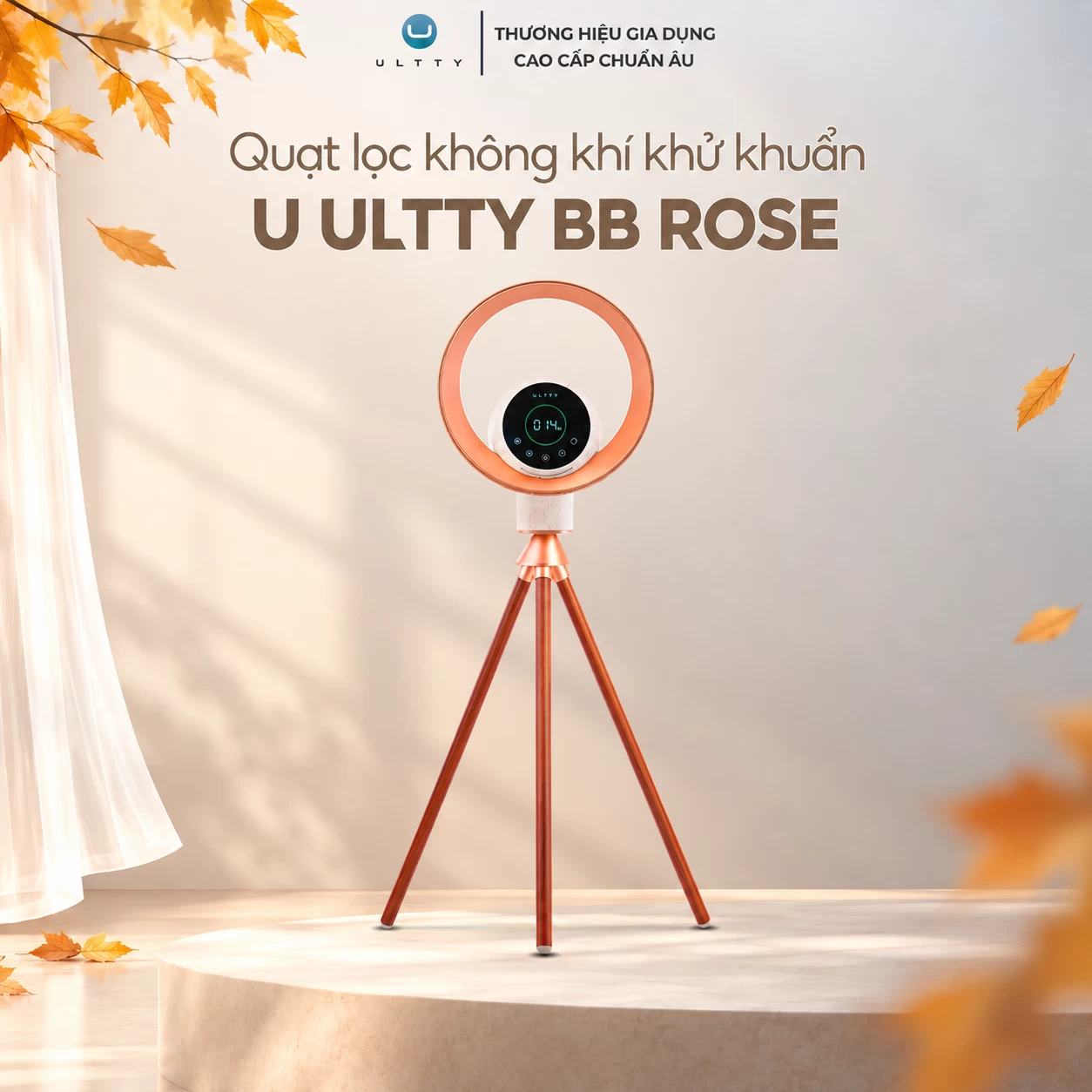 Quạt lọc không khí và khử khuẩn U ULTTY BB Róse Champagne